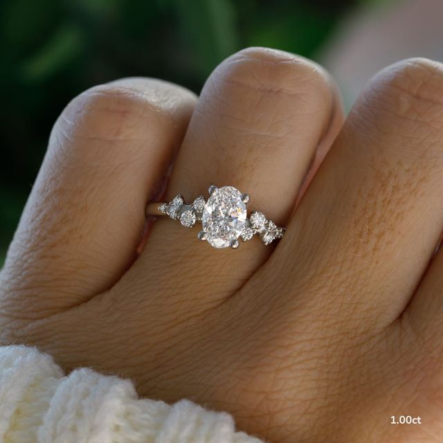 Morning Star Platinum Trilogy Engagement Ring