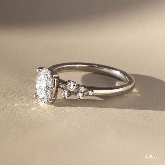 Morning Star Platinum Trilogy Engagement Ring