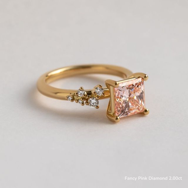 Morning Star Yellow Gold Trilogy Engagement Ring