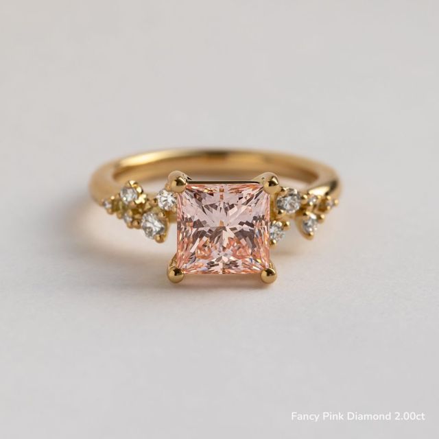Morning Star Yellow Gold Trilogy Engagement Ring
