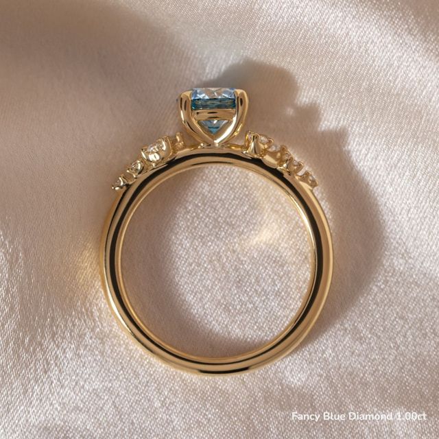 Morning Star Yellow Gold Trilogy Engagement Ring