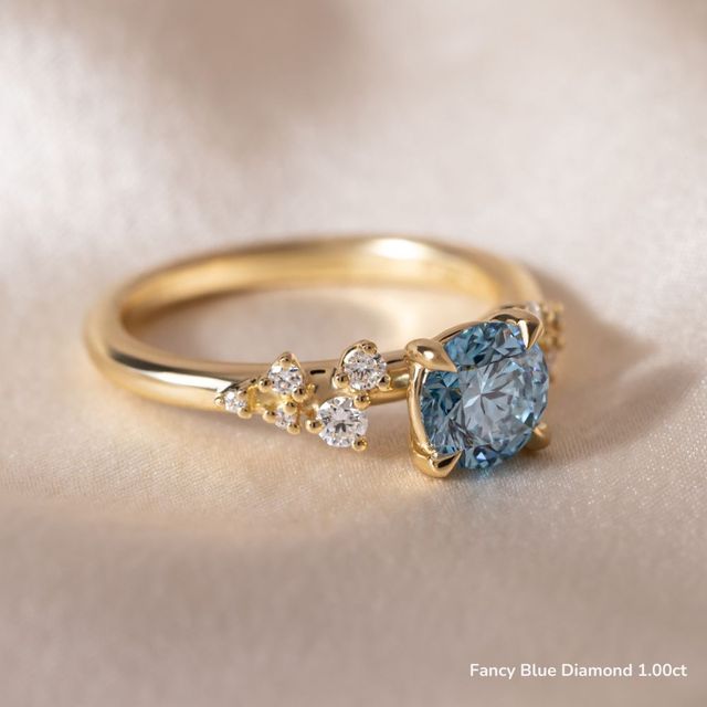 Morning Star Yellow Gold Trilogy Engagement Ring