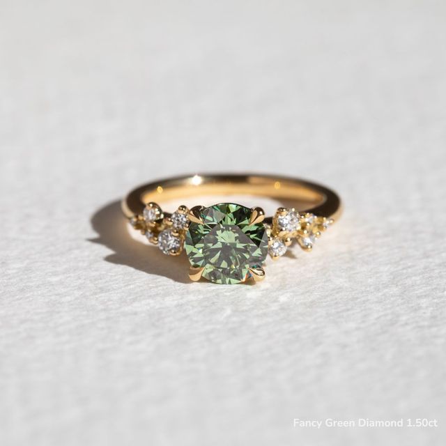 Morning Star Yellow Gold Trilogy Engagement Ring