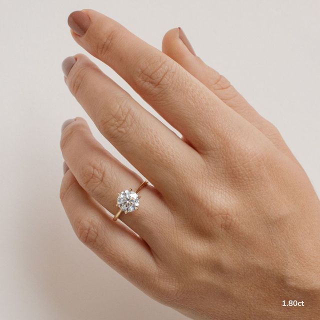 Jessie Six Claw Tulip Yellow Gold Solitaire Engagement Ring