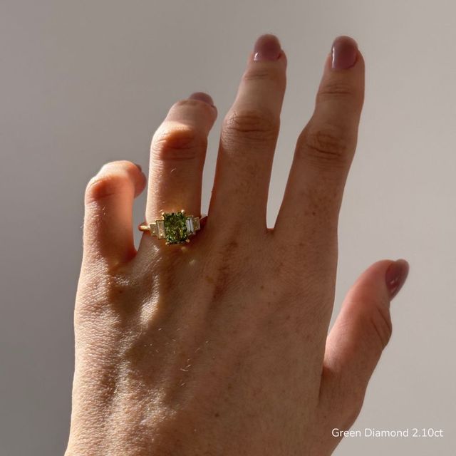 Lapilli Five Stone Bezel Set Engagement Ring in Yellow Gold