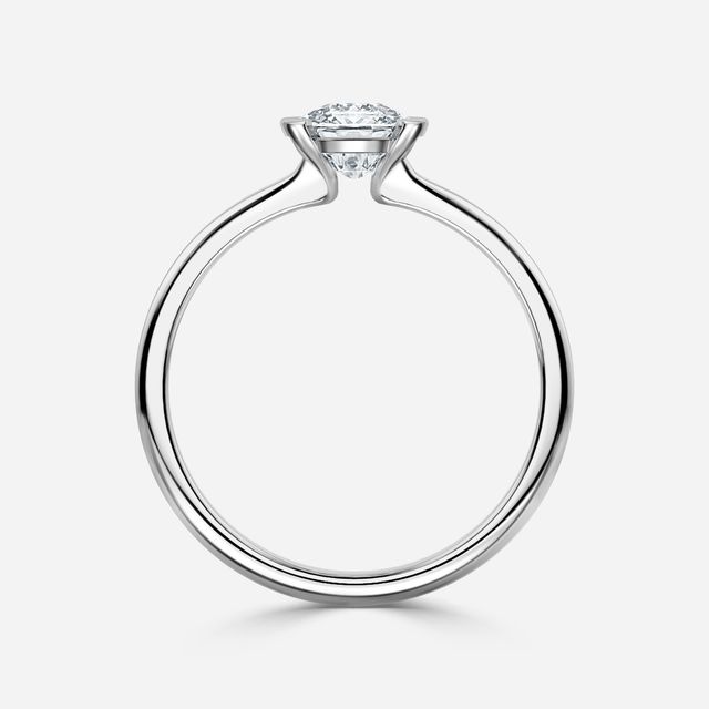 Avian White Gold Bezel Engagement Ring