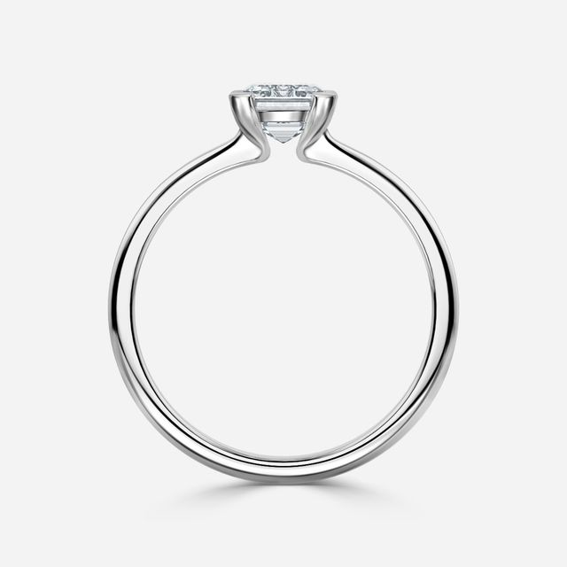 Avian White Gold Bezel Engagement Ring