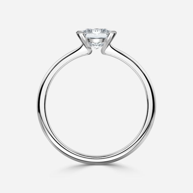 Avian White Gold Bezel Engagement Ring