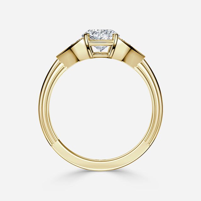 Alissa Yellow Gold Trilogy Engagement Ring