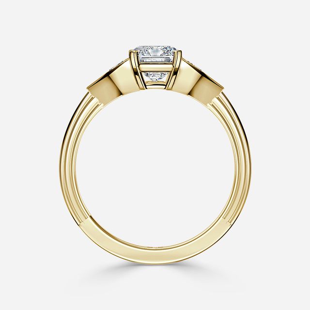 Alissa Yellow Gold Trilogy Engagement Ring