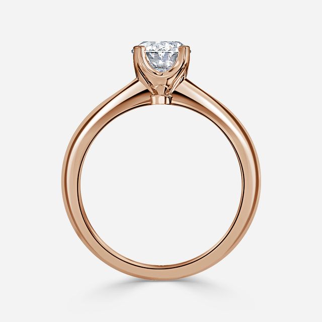 Isa Rose Gold Solitaire Engagement Ring