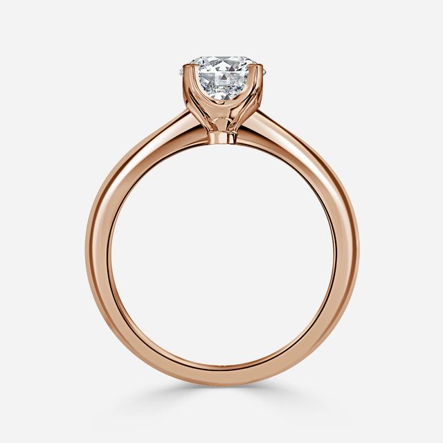 Isa Rose Gold Solitaire Engagement Ring