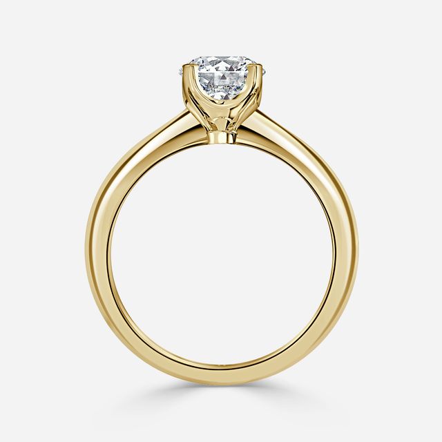 Isa Yellow Gold Solitaire Engagement Ring
