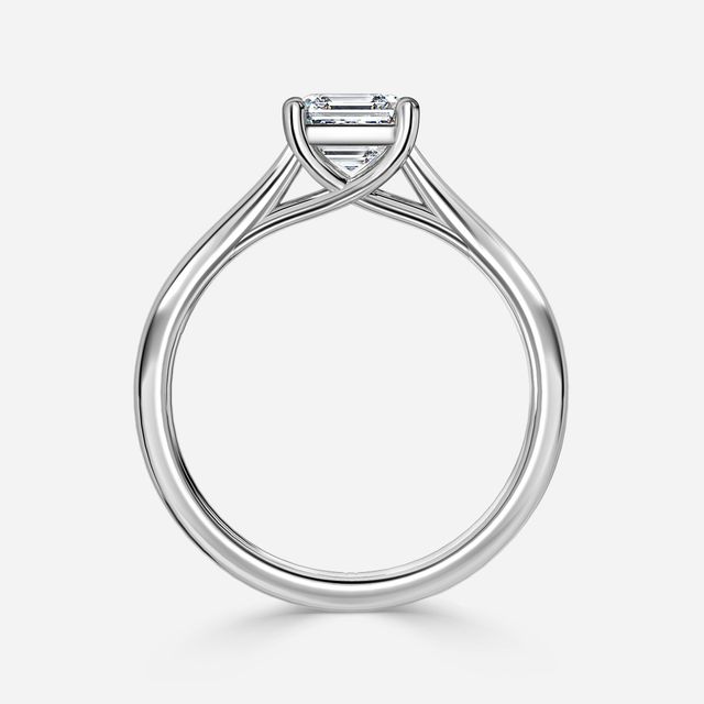 Sura White Gold Twisted Solitaire Engagement Ring