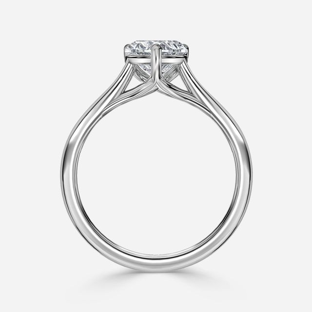 Sura White Gold Twisted Solitaire Engagement Ring