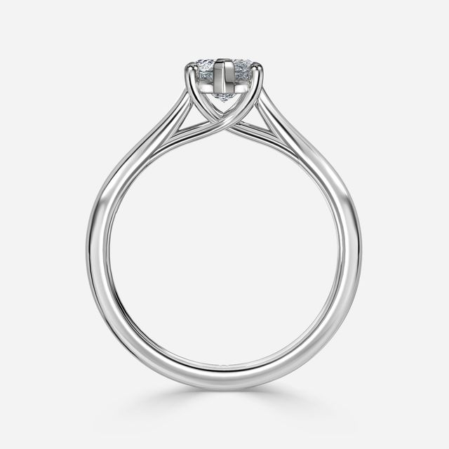 Sura White Gold Twisted Solitaire Engagement Ring