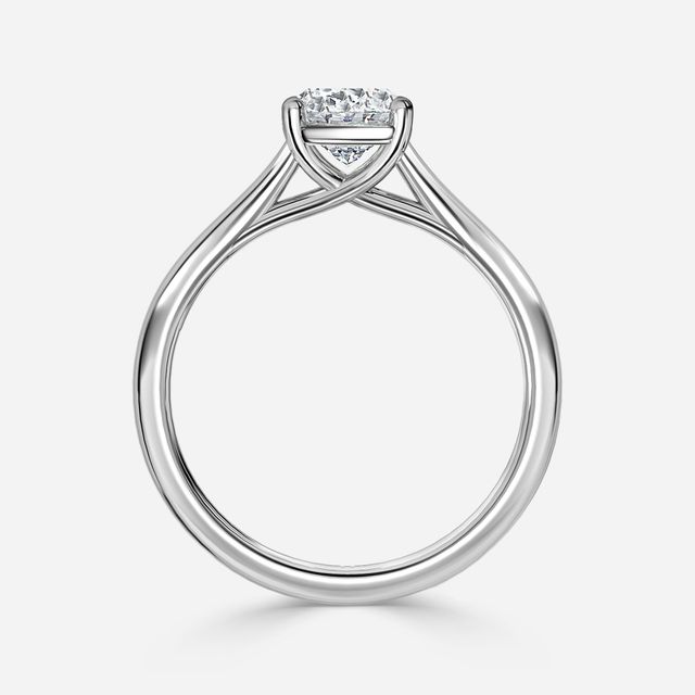 Sura Platinum Twisted Solitaire Engagement Ring