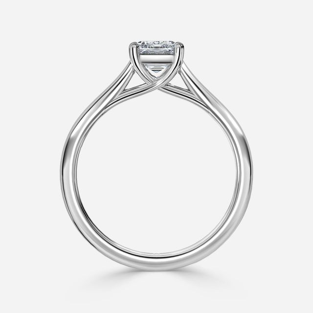 Sura Platinum Twisted Solitaire Engagement Ring