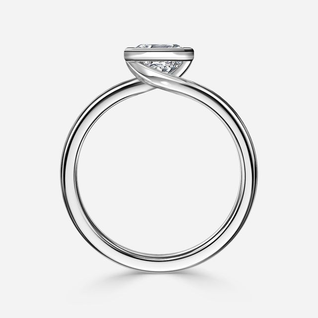 Sydney Platinum Solitaire Bezel Set Engagement Ring