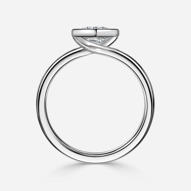 Sydney Platinum Solitaire Bezel Set Engagement Ring