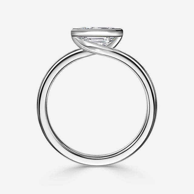 Sydney Platinum Solitaire Bezel Set Engagement Ring
