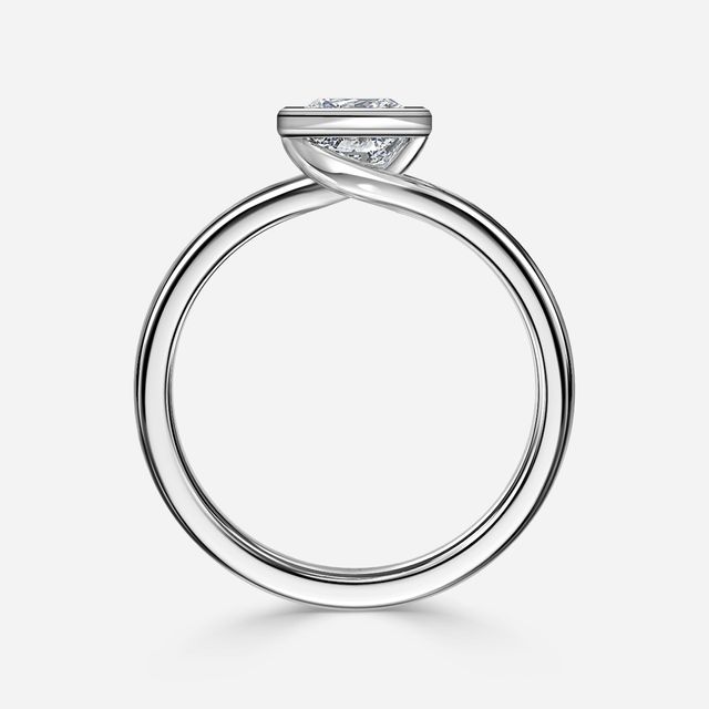 Sydney Platinum Solitaire Bezel Set Engagement Ring