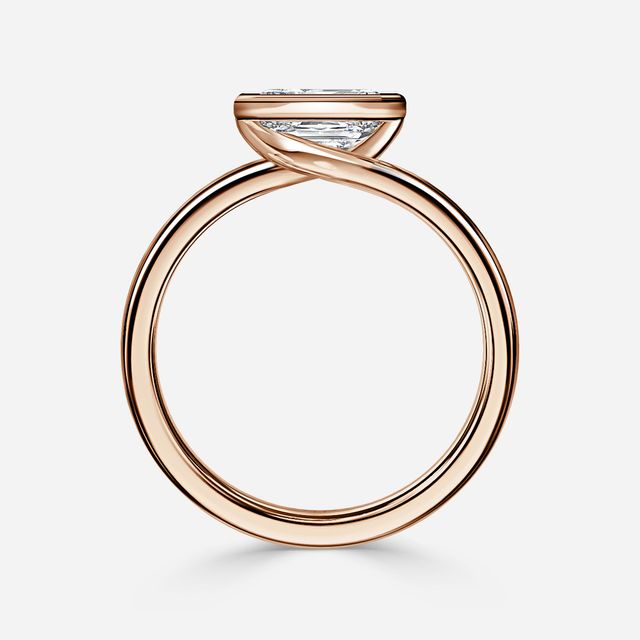 Sydney Rose Gold Solitaire Bezel Set Engagement Ring