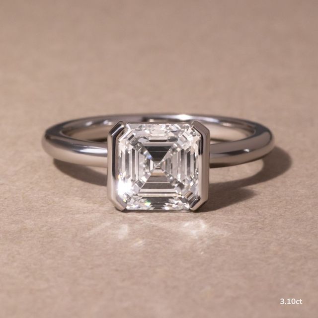 Avian White Gold Bezel Engagement Ring