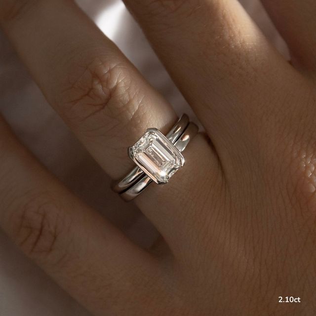 Avian White Gold Bezel Engagement Ring