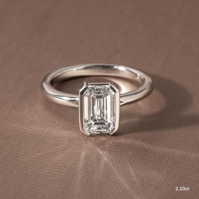 Avian White Gold Bezel Engagement Ring