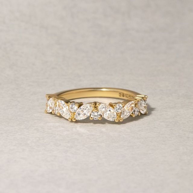 Taylor Round And Marquise Yellow Gold Eternity Ring