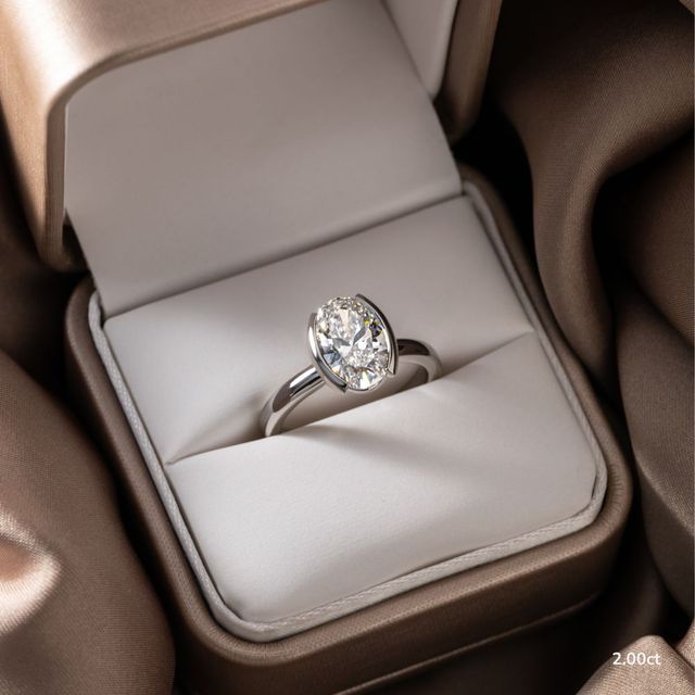 Avian White Gold Bezel Engagement Ring