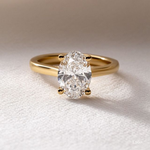 Sura Yellow Gold Twisted Solitaire Engagement Ring