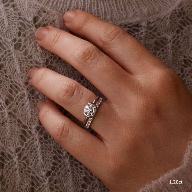 Avian White Gold Bezel Set Modern Engagement Ring