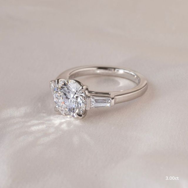 Leela White Gold Trilogy Engagement Ring