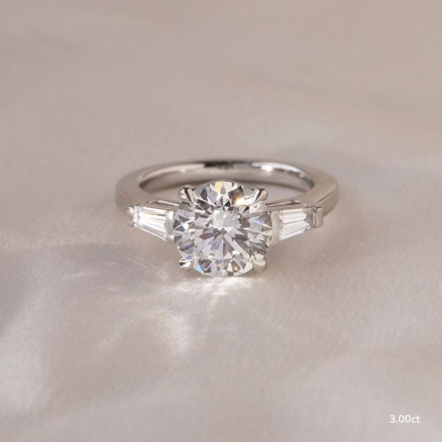 Leela White Gold Trilogy Engagement Ring
