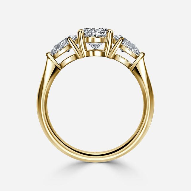 Anam Cara Yellow Gold Trilogy Engagement Ring