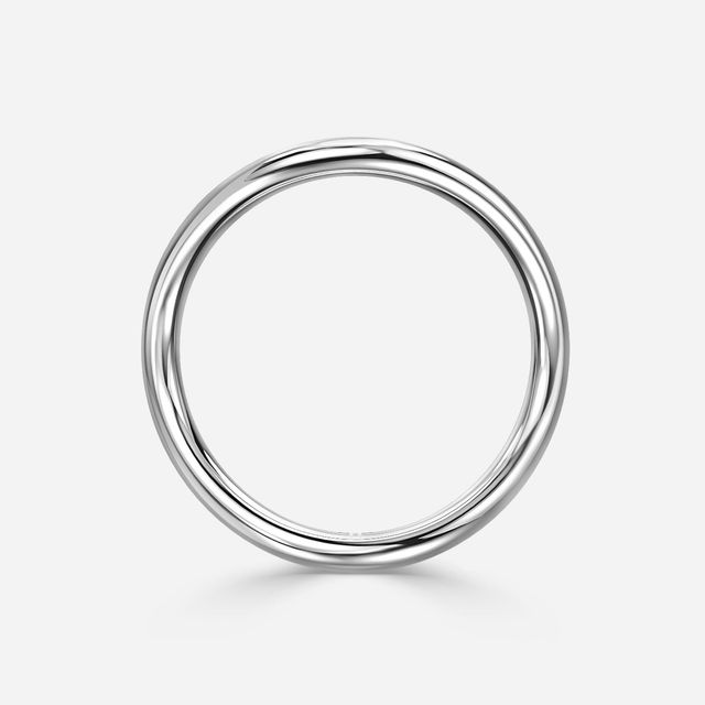 Flow V1 Platinum Curved Wedding Ring