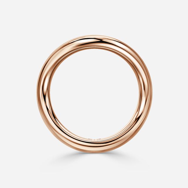 Flow V2 Rose Gold Curved Wedding Ring