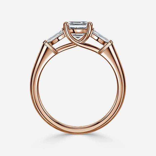Leela Rose Gold Trilogy Engagement Ring