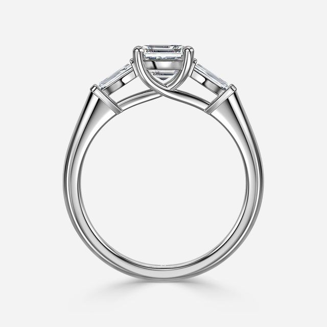 Leela White Gold Trilogy Engagement Ring