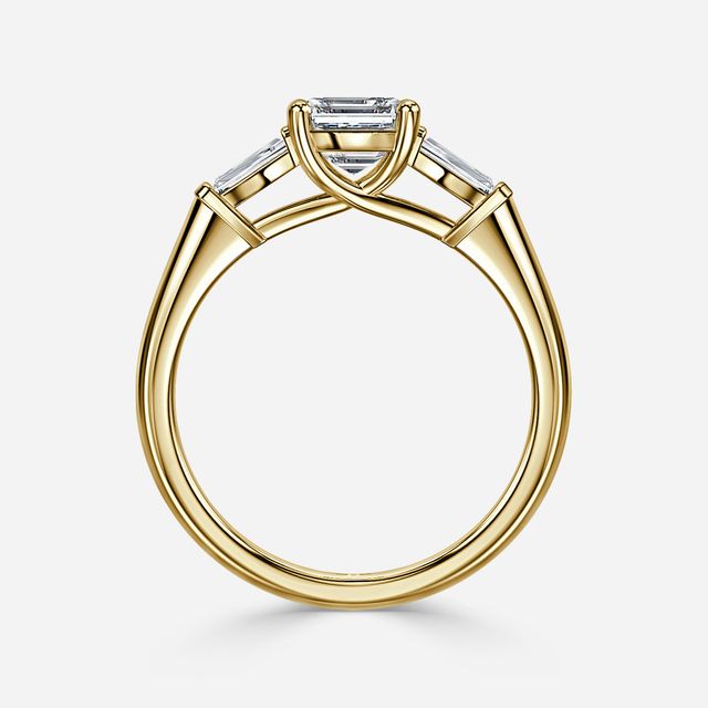 Leela Yellow Gold Trilogy Engagement Ring