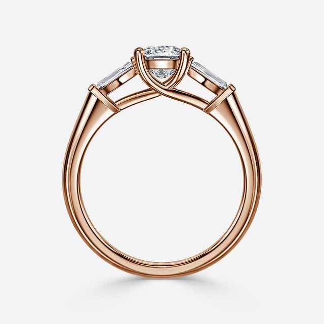 Leela Rose Gold Trilogy Engagement Ring