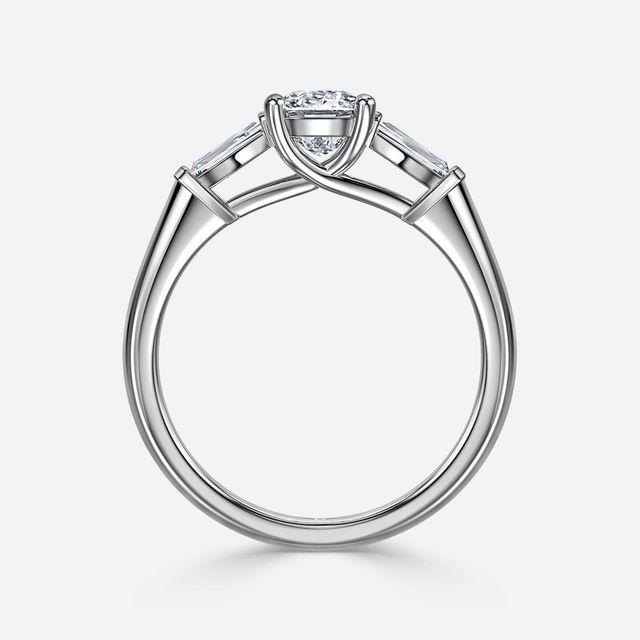 Leela White Gold Trilogy Engagement Ring