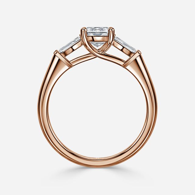 Leela Rose Gold Trilogy Engagement Ring