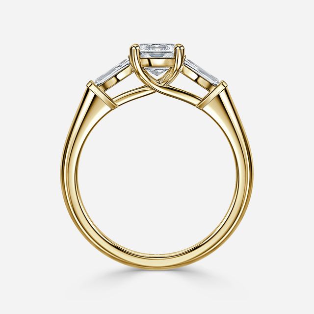 Leela Yellow Gold Trilogy Engagement Ring