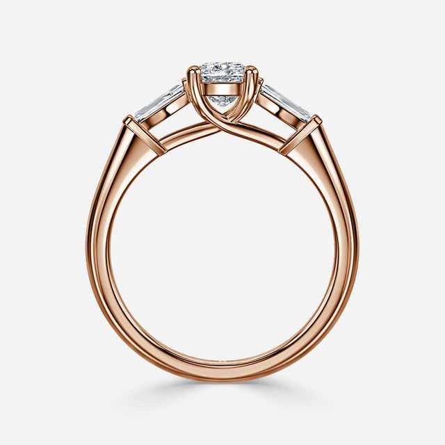 Leela Rose Gold Trilogy Engagement Ring