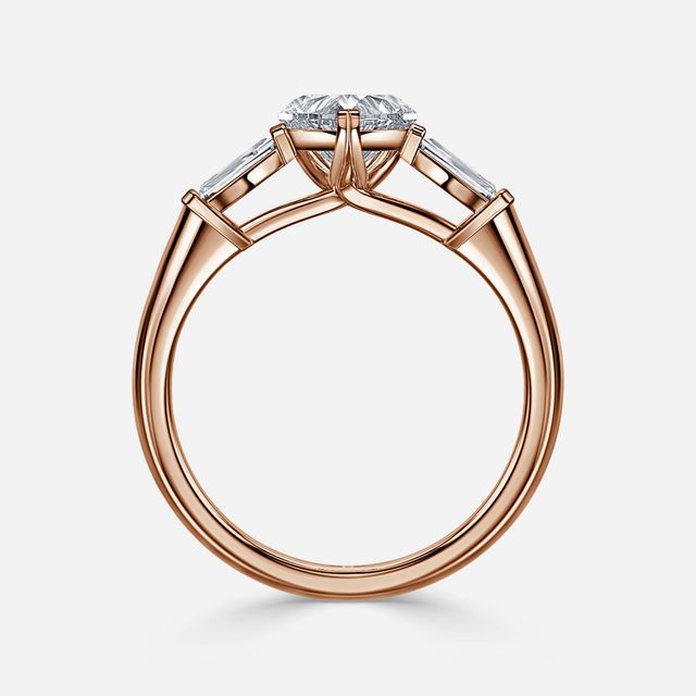 Leela Rose Gold Trilogy Engagement Ring