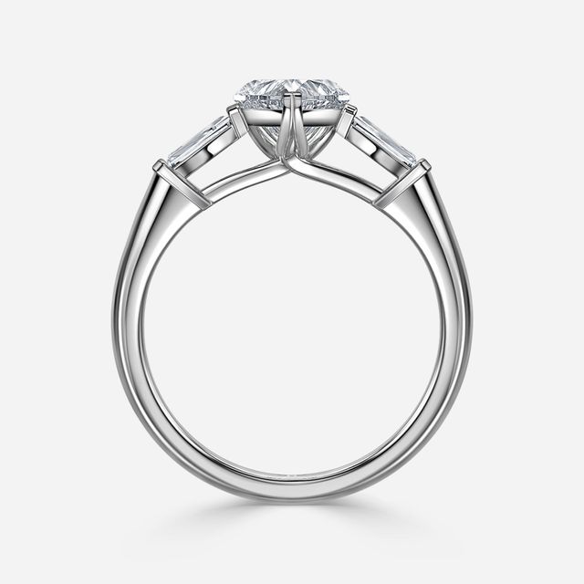 Leela White Gold Trilogy Engagement Ring