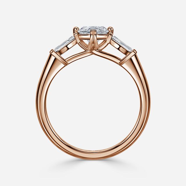 Leela Rose Gold Trilogy Engagement Ring